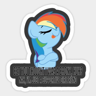 Supportive Girlfriend Sticker